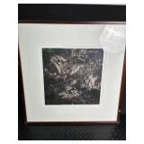 Framed Black and White Botanical Print