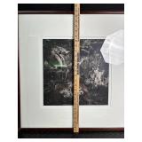 Framed Black and White Botanical Print