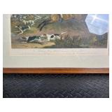 Framed Hunting Print in Wood Frame