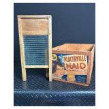 Vintage Placerville Maid Crate & Columbus Washboard Mixed Lot