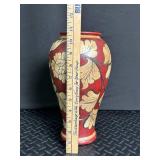 Hand-Painted Wooden Floral Vase