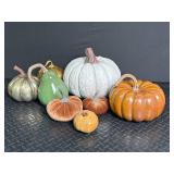 Harvest Pumpkin & Gourd Decor Mixed Lot (8)