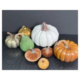 Harvest Pumpkin & Gourd Decor Mixed Lot (8)