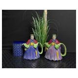 Little Old Lady Creamers & Threshold Stoneware Canister Mixed Lot