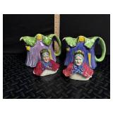 Little Old Lady Creamers & Threshold Stoneware Canister Mixed Lot