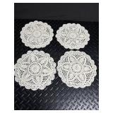 Decorative Lace and Pillow Mixed Lot With Wicker Basket