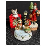 Christmas Figurines & Music Boxes Mixed Lot