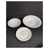 Oneida Basketweave Stoneware Dinnerware Mixed Lot