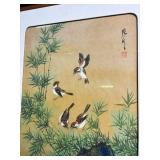 Framed Bird and Bamboo Print