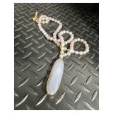 Necklace Set With Pearl Beads & Filigree Pendants (Lot of 3)