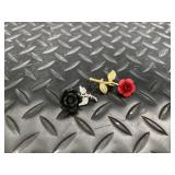 Floral Brooch Pin Mixed Lot (Lot of 7)
