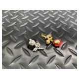 Floral Brooch Pin Mixed Lot (Lot of 7)