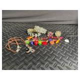 Mixed Costume Jewelry Necklace, Bracelet & Brooch Lot