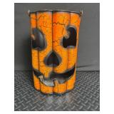 Halloween Decor Mixed Lot - Jack-O-Lantern Bucket, Pumpkin Jar & Leaf Bowl