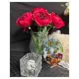 Mixed Floral Decor & Glass Vase Assortment (Lot of 7)