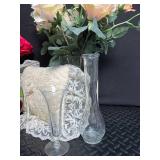 Mixed Floral Decor & Glass Vase Assortment (Lot of 7)