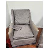 CR Laine Upholstered Swivel Chairs (Pair)
