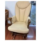 Upholstered Wood Rocking Recliner Chair