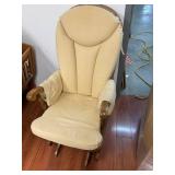 Upholstered Wood Rocking Recliner Chair