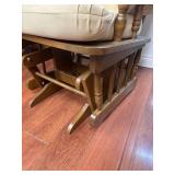 Upholstered Wood Rocking Recliner Chair