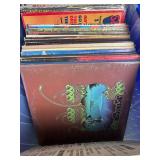 Mixed Lot: Assorted Vinyl Records in Storage Tote