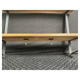 Wood and Metal Wall Shelf 28 X 8 X 18 in