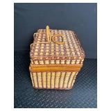 Wicker Picnic Basket With Gingham Lining