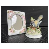 Mixed Lot Decorative Planters, Bird Frame, Figurine & Watering Can