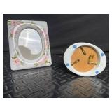 Mixed Lot Decorative Planters, Bird Frame, Figurine & Watering Can