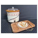 Rival Crock-Pot Slow Cooker & Wooden Serving Tray Mixed Lot