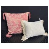Pair of Decorative Accent Pillows With Tassels