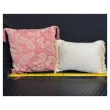 Pair of Decorative Accent Pillows With Tassels