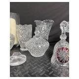 Mixed Crystal Glass Candle Holders & Decor (Lot of 8)