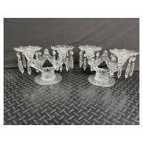 Crystal Candle Holders (Lot of 4)