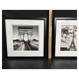 Framed Paris Prints Black & White Set of 2