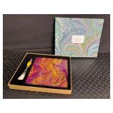 MacKenzie-Childs Cheese Platter Set & Assorted Art Glass Mixed Lot