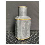 Chinese Metal Lidded Canister