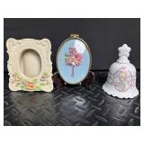 Decorative Trinket Boxes, Frames & Bell Mixed Lot
