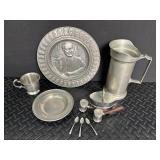 Pewter Tableware Mixed Lot (Lot of 8)
