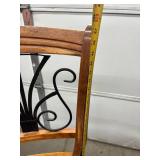 Pair of Wood & Iron Bar Stools