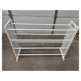 White Wooden Drying Rack With 6 Rails