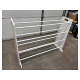 White Wooden Drying Rack With 6 Rails
