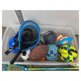 Mixed Lot: Sports Balls, Lacrosse Sticks & Ultimator Toy Blaster
