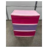 Sterilite 3-Drawer Storage Cart Pink Purple