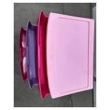 Sterilite 3-Drawer Storage Cart Pink Purple
