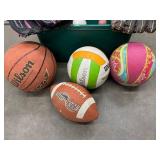 Wilson, Rawlings & Assorted Sports Balls and Gloves Mixed Lot