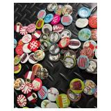 Holiday Themed Button Pin Badge Mixed Lot