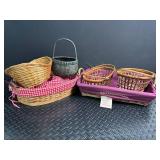 Woven Basket Mixed Lot (Lot of 6)