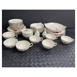 Holiday Heirloom Fine China Rose Dinnerware Mixed Lot