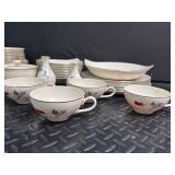 Holiday Heirloom Fine China Rose Dinnerware Mixed Lot